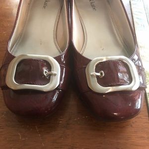 Deep red Katie and jelly flats